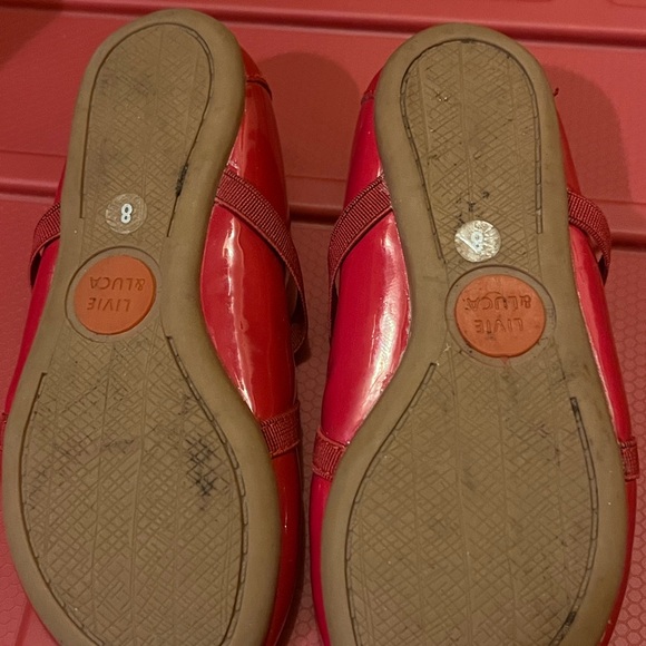 Livie & Luca Size 8c Shiny Red Dress Shoes - Picture 4 of 5
